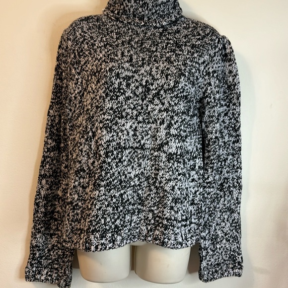 J. Crew Sweaters - J. Crew Black/White Cotton/Nylon Turtleneck Sz L LN HP 10/24 🖤